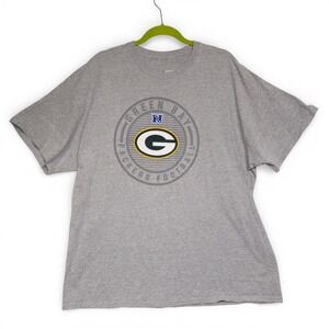 Green Bay Packers‎ NFL Team Apparel Men's 2XL Gray T Shirt Football